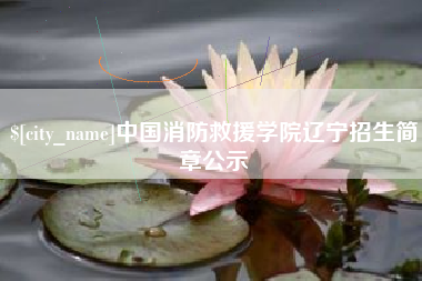 桓台中国消防救援学院辽宁招生简章公示