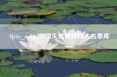 桓台全国失信被执行人名单库