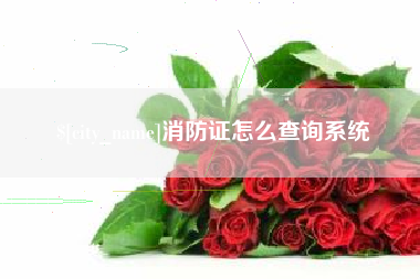 桓台消防证怎么查询系统