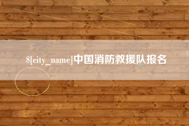 桓台中国消防救援队报名