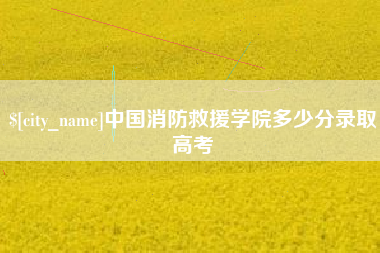 桓台中国消防救援学院多少分录取高考