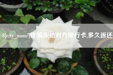桓台诈骗冻结对方银行卡,多久返还