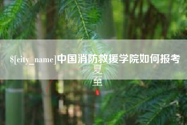 桓台中国消防救援学院如何报考