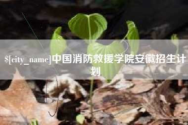桓台中国消防救援学院安徽招生计划