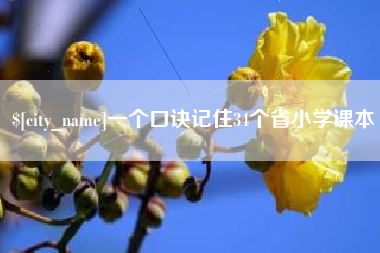 桓台一个口诀记住34个省小学课本