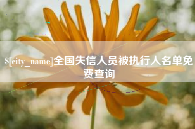 桓台全国失信人员被执行人名单免费查询