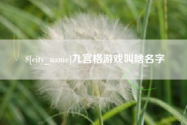桓台九宫格游戏叫啥名字
