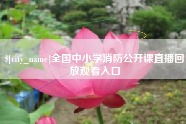 桓台全国中小学消防公开课直播回放观看入口