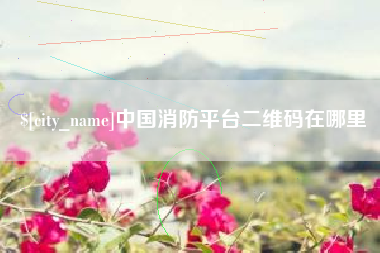 桓台中国消防平台二维码在哪里