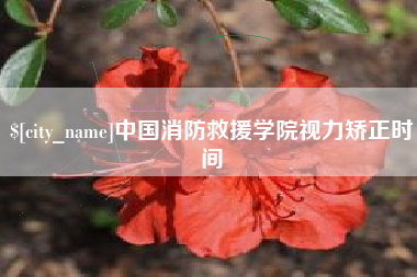 桓台中国消防救援学院视力矫正时间