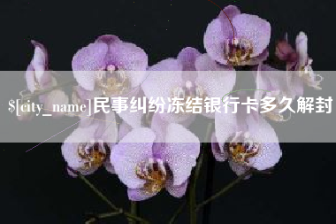 桓台民事纠纷冻结银行卡多久解封