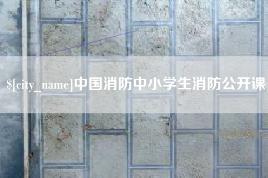 桓台中国消防中小学生消防公开课