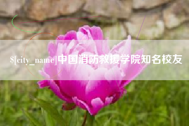 桓台中国消防救援学院知名校友