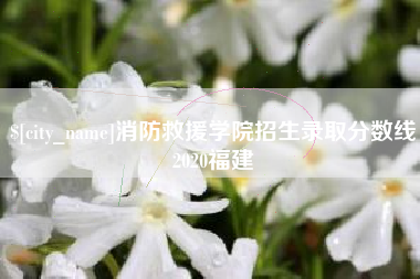 桓台消防救援学院招生录取分数线2020福建