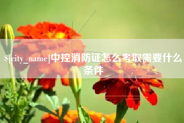 桓台中控消防证怎么考取需要什么条件