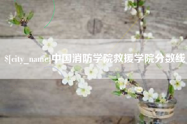 桓台中国消防学院救援学院分数线